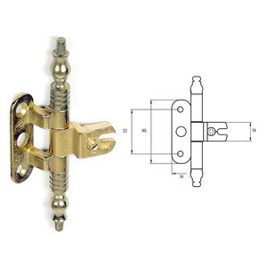 Cerniera per Mobili 'a0114' in Ottone - Product Image 1
