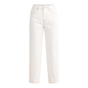 Nouveauté Jeans en denim tissé délavé pour femmes grande taille couleur blanche respirant qualité supérieure écologique décontracté Bangladesh - Product Image 1