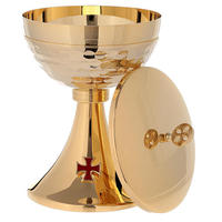 Ciboire en laiton pour la célébration eucharistique et l'usage rituel de l'autel de l'église, fabrication artisanale durable