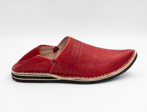 รองเท้าโลฟเฟอร์สีแดงสไตล์โมร็อกโกรองเท้าทำมือหนังแท้สำหรับผู้หญิงพื้นรองเท้าทำจากยางออกซ์ฟอร์ดปรับแต่งได้10ตำแหน่ง - Product Image 2