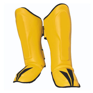 Protège-tibias de boxe en cuir de haute qualité professionnels avec design écologique pour l'entraînement de Muay Thai - Personnalisables unisexe - Product Image 5