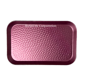 Bandeja de Metal decorativa Rectangular, vajilla de lujo para el hogar, colores personalizados, bandejas de maquillaje de tocador multiusos Tra hechas a mano - Product Image 1