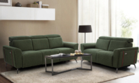Ensemble de canapés inclinables modernes Valdez Premium, 3+2+1 places, tissu couleur personnalisable, sectionnel ajustable pour centre commercial et villa