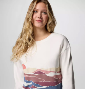 Sudadera única de Sea Salt Foggy Hillscape para mujer, sudadera Meridian Creek, cuello acanalado, puños y dobladillo, sudaderas con capucha de entrenamiento para mujer - Product Image 3