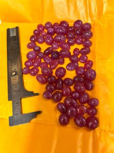 <strong>Red</strong> <strong>Ruby</strong> Glass Filled Cabochon Gemstone - Product Image 2