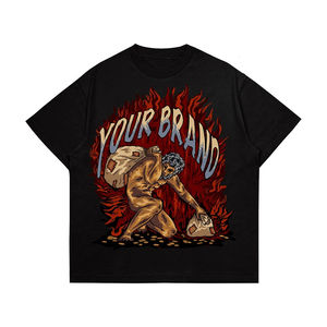 T-shirt court Boxy délavé à l'acide pour hommes en gros 100% coton T-shirt blanc vintage lourd style délavé - Product Image 6