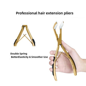 Gold Color <b>Tape</b> in Hair Extension Extensions Top Quality Hair Tools Pliers Micro Ring Loop Made in Pakistan - Product Image 3