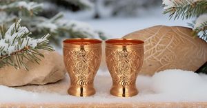 Top Quality Designer Beautifully Handcrafted Embossed <b>Copper</b> Mint Julep <b>Cup</b> for Moscow Metal Mules <b>Cup</b> - Product Image 2
