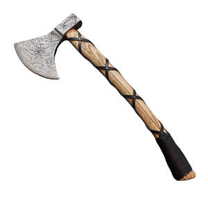 Hacha de Acero de Damasco Hecha a Mano, Hacha Resistente para Exteriores con Mango de Madera Dura, Hacha de Acero de Damasco - Product Image 6