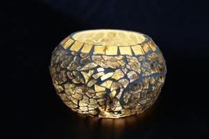 Porte-bougie en mosaïque de verre |   Bougeoir et bougeoir votif en finition haut de gamme pour la décoration de la maison et les mariages en gros - Product Image 2
