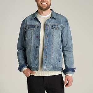 Chaqueta Vaquera de Lona con Logotipo Personalizado para Hombre, Estilo Urbano con Capucha, Servicio OEM, Transpirable y Resistente al Viento - Product Image 1