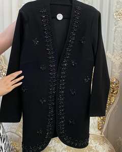 Abaya Dubaï 2024, vêtements islamiques pour l'Aïd et le Ramadan, cardigan modeste brodé, grande taille, couleur personnalisée, anti-froissement - Product Image 2