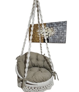 <b>Indoor</b> Swings <b>Hammock</b> Baby Walker COTTON HANDMADE NATURAL Baby Swing Set Style Color Baby Bedside Sleeper - Product Image 1