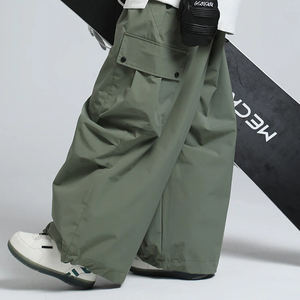 Pantalones de snowboard holgados personalizados Snow Mountain Chill Freestyle para hombre, pantalones holgados de esquí transpirables con bolsillo de carga impermeable para hombre - Product Image 4