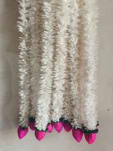 ดอกบัวไม้โซละที่มีเนื้อผ้าจัสมินสุขใจ-พวงมาลัยแขวนผนังใบสีเขียวดอกไม้บ้านธรรมชาติพฤกษศาสตร์ตกแต่งงานแต่งงาน - Product Image 2