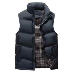 2024 New Arrival <b>Men's</b> Winter <b>Wool</b> Bomber Jacket Custom Wholesale Zip XL Windproof Lightweight Fabric Sleeveless Design Puffer - Product Image 4
