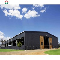 Kits de hangars en acier personnalisés, préfabriqués, pour élevage de vaches, poulets, chèvres ou porcs