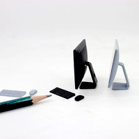 Accesorios para Casa de Muñecas en Miniatura 1:12, Ratón y Teclado de Computadora, Juguetes Impresos en 3D PLA, Miniaturas, Modelo de Computadora en Miniatura