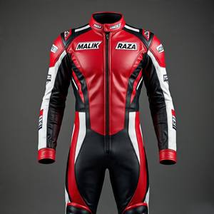 Combinaison de course de moto sur mesure Malik Raza de haute qualité, peau de vache 1.3mm, Protection Elite, OEM disponible - Product Image 5