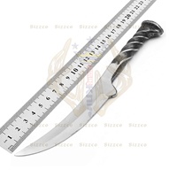 Magnifique couteau à lame vierge de 8 pouces, personnalisé, fait main, de haute qualité, en acier rail, à pointe clip, pour la chasse, le camping et les usages utilitaires, avec bord dentelé, OEM