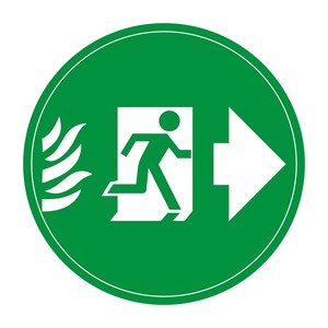 Étiquette de sécurité pour sortie d'urgence au sol pour les produits de sécurité - Product Image 1