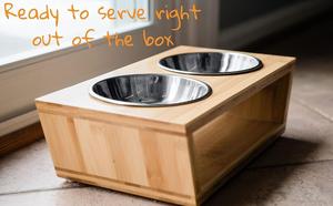 4' Raised <b>Dog</b> <b>Bowls</b> for Small <b>Dogs</b> and Cats Elevated <b>Dog</b> <b>Bowl</b> <b>Stand</b> by Pawfect Pets. Pet Feeder Comes with Four Stainless Steel - Product Image 5
