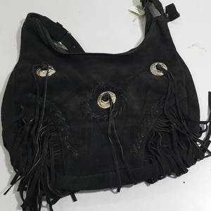 Bolsos Cruzados de Moda Vintage al por Mayor, Estilo Bohemio, Bolsos de Cuero Occidental con Cuentas, Conchos, Perlas, Cierre de Cremallera y Flecos - Product Image 2