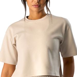 Transpirable personalizar cuello redondo verano liso Crop Top camiseta logotipo personalizado impresión señora Crop Top mujer camiseta en Nurak en 2025 - Product Image 4