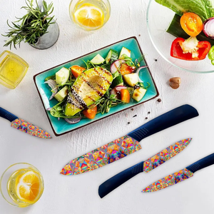 Couteau de chef de qualité supérieure avec revêtement céramique et manche en plastique pour le camping en plein air, livraison rapide en stock - Product Image 3