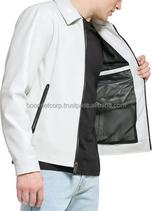 Entièrement personnalisé 100% véritable cuir de vachette hommes mode vestes en cuir vêtements décontractés hommes veste en cuir pour hommes - Product Image 5