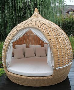 Lit de repos d'extérieur de luxe en teck massif, réglable, moderne, résistant aux intempéries, avec coussin imperméable, pour balcon, toutes saisons - Product Image 2