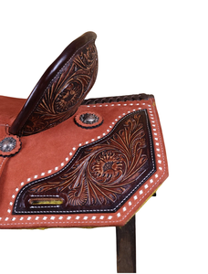 Ensemble de selles de cheval en cuir véritable de qualité supérieure parfaitement assorti aux courses anglaises d'endurance occidentale pour l'équitation - Product Image 4