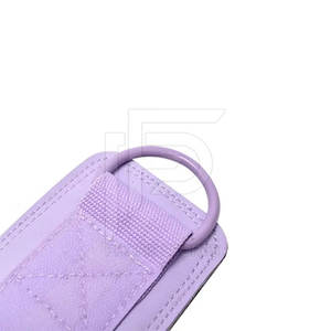 Correas de tobillo moradas unisex para levantamiento de pesas, máquinas de cables con mancuernas personalizables para gimnasio, servicio OEM, seguridad física ajustable - Product Image 6