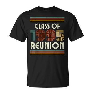 T-shirt per la riunione della classe del 1995, design vintage, abbigliamento per la festa del 30° anniversario della laurea - Product Image 1