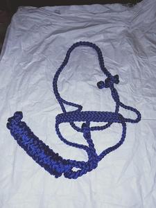 Mule Tape Halter Trenzado Caballo Cuerda de plomo y Halter Cowboy Australian Saddle Nylon - Product Image 4