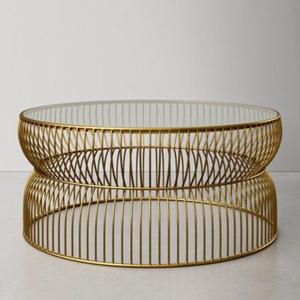 กรอบเรขาคณิตโต๊ะกาแฟที่กําหนดเองสําหรับตกแต่งบ้านแก้วทรงสี่เหลี่ยมใหม่ที่น่าตื่นตาตื่นใจอเมริกันกลางตาราง - Product Image 4