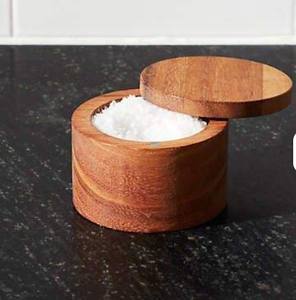 Pot rond en bois avec couvercle en bois, boîte de rangement, boîte à provisions, pot de garde-manger avec couvercle en bois, vente en gros pour Noël - Product Image 4