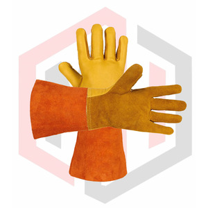 Guantes de trabajo de piel de vaca, producto de alta demanda, guantes de soldadura a la venta, diseño personalizado, superventas - Product Image 4