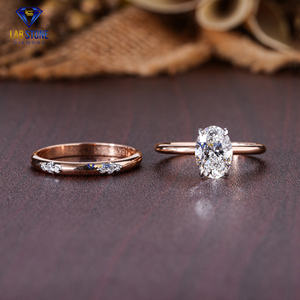 1.564 TDW Anillo de oro rosa con diamantes de corte redondo de Lab-Stone / Shine con diamantes/Color DE LA EF-VS - Product Image 2