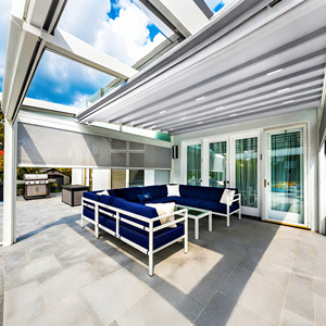 Pérgola Retráctil Motorizada de Aluminio para Todo Clima, Certificación CE, Protección UV, Impermeable, Toldo para Balcón y Patio Trasero - Product Image 4