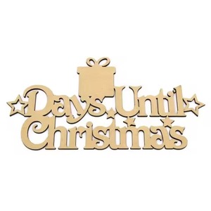 Adornos colgantes de Navidad de madera de lujo, juego de decoración de árbol rústico para celebración navideña - Product Image 3