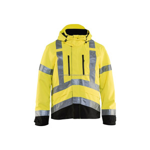 Chaqueta DE SEGURIDAD reflectante Softshell de alta visibilidad unisex, seguridad vial de alta visibilidad para tráfico de invierno con características impermeables y bolsillos - Product Image 5