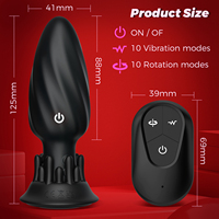 Vibromasseur anal rotatif à télécommande 360°, plug anal en silicone, masseur de prostate, dilatateur anal, jouets sexuels pour femmes et hommes