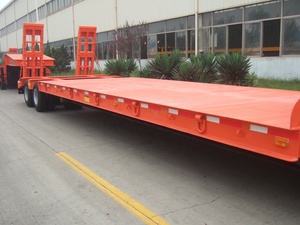 Semirremolque de Plataforma Baja de 60 Toneladas, Remolque de Hierro de Cuatro Ejes con Suspensión Cantilever y Dos Líneas - Product Image 2
