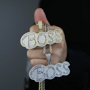 Pendentif personnalisé en or jaune 14 carats avec diamant de laboratoire de clarté VVS, bijoux raffinés en argent sterling, cadeaux charmants pour hommes et femmes - Product Image 6