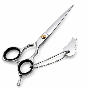 Ciseaux de coiffure professionnels 6,5 pouces en acier inoxydable, ciseaux de barbier, outil à lame droite pour salon, vis réglable, fourniture OEM - Product Image 1