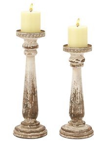 Candelabros de madera de mango de la mejor calidad del fabricante indio Juego de pilares de madera para velas para decoración navideña y navideña - Product Image 5