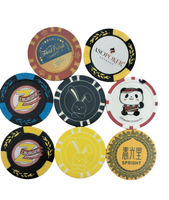 Étui personnalisé durable et écologique pour jetons de poker en céramique, design à compartiments intégrés, 39 mm x 3,5 mm, 10 g, marque HG, pour jeux de hasard