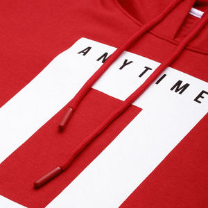 Sudaderas con capucha de Otoño de algodón 100% de Color rojo personalizado de gran tamaño French Terry Digital ecológico transpirable 2025 Diseña tu propia calidad - Product Image 6