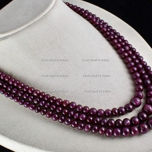 สร้อยคอลูกปัดอัญมณีหรูหราแบบไม่เหมือนใครลายหินอ่อนสีชมพูวินเทจประดับลูกปัดลูไซต์ - Product Image 5